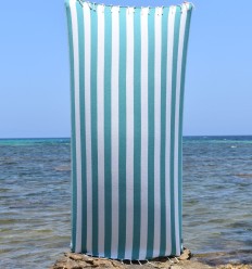 Fouta Alaska vert sarcelle