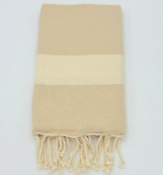 Fouta Diamant beige sable