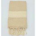 Fouta Diamant beige sable