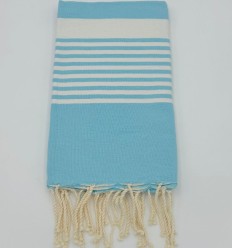 Fouta arthur bleu céruléen