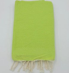 Fouta nid d'abeille unie vert pistache