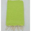 Fouta nid d'abeille unie vert pistache