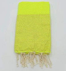 Fouta nid d'abeille fluo avec lurex