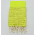 Fouta nid d'abeille fluo avec lurex
