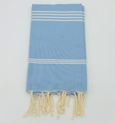 Fouta Mykonos bleu ciel