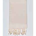 Fouta nid d'abeille unie écru