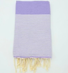 Fouta nid d'abeille parme