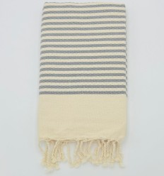 Fouta Zebra Cinza Médio
