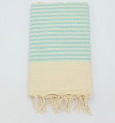 Fouta zèbre vert d'eau