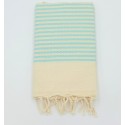 Fouta zèbre vert d'eau