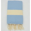 Fouta Diamant bleu pastel