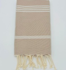 Fouta Mykonos beige foncé