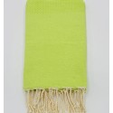 Fouta nid d'abeille unie vert pistache