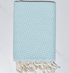 Fouta papillon vert d'eau