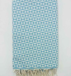 Fouta papillon bleu vert
