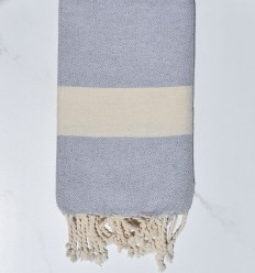 Fouta Diamant gris cendré
