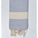 Fouta Diamant gris cendré