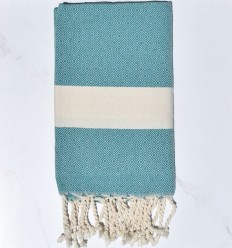 Fouta Diamant bleu vert