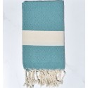 Fouta Diamant bleu vert