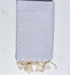Jeté de canapé papillon gris clair