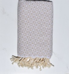 Jeté de canapé papillon beige