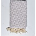 Jeté de canapé papillon beige