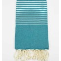 Fouta Portofino bleu vert