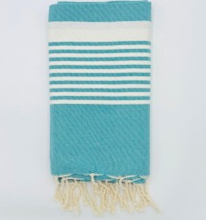teal arthur beach towel with stripes