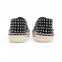 Espadrilles femme noires à clous