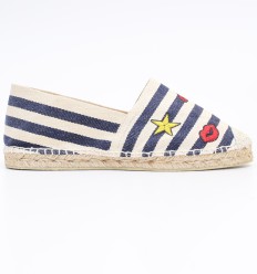 Espadrilles Rayées avec Motifs