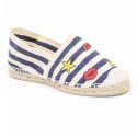 Espadrilles Rayées avec Motifs