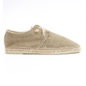 Espadrilles kaki à lacets