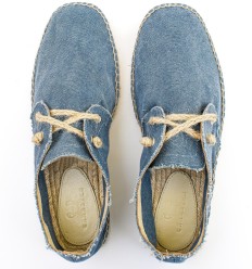Espadrilles bleu denim avec lacets 2