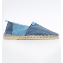 Espadrilles bleu denim et bleu clair