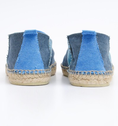 Espadrilles bleu denim et bleu clair