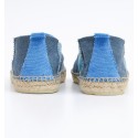 Espadrilles bleu denim et bleu clair
