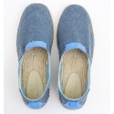 Espadrilles bleu denim et bleu clair