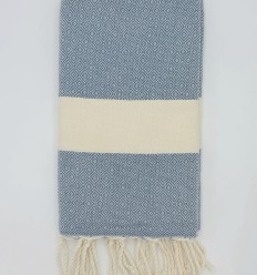 Fouta Diamant bleu denim