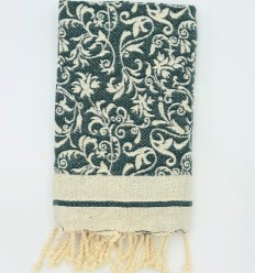 Fouta Victoria vert foncé 2