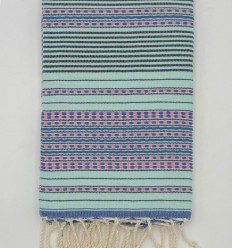 Fouta arabesque azurin avec rayures
