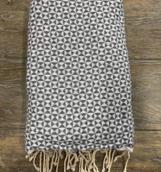 Jeté de canapé papillon gris