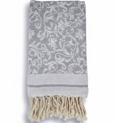 Fouta Victoria Gris – Serviette de Plage Élégante