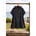 Poncho de plage gris noir