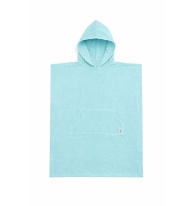 Poncho de plage bleu azur