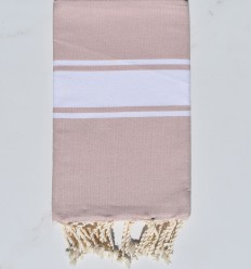 Fouta plate vieux rose
