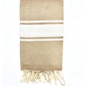 Fouta classique beige - FOUTA TUNISIA