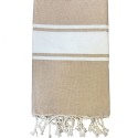 Fouta classique beige sable - FOUTA TUNISIA