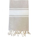 Fouta classique beige lin clair