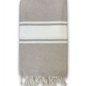 Fouta classique beige gris