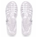 Sandales transparentes pailletées femme – chaussures légères et élégantes été